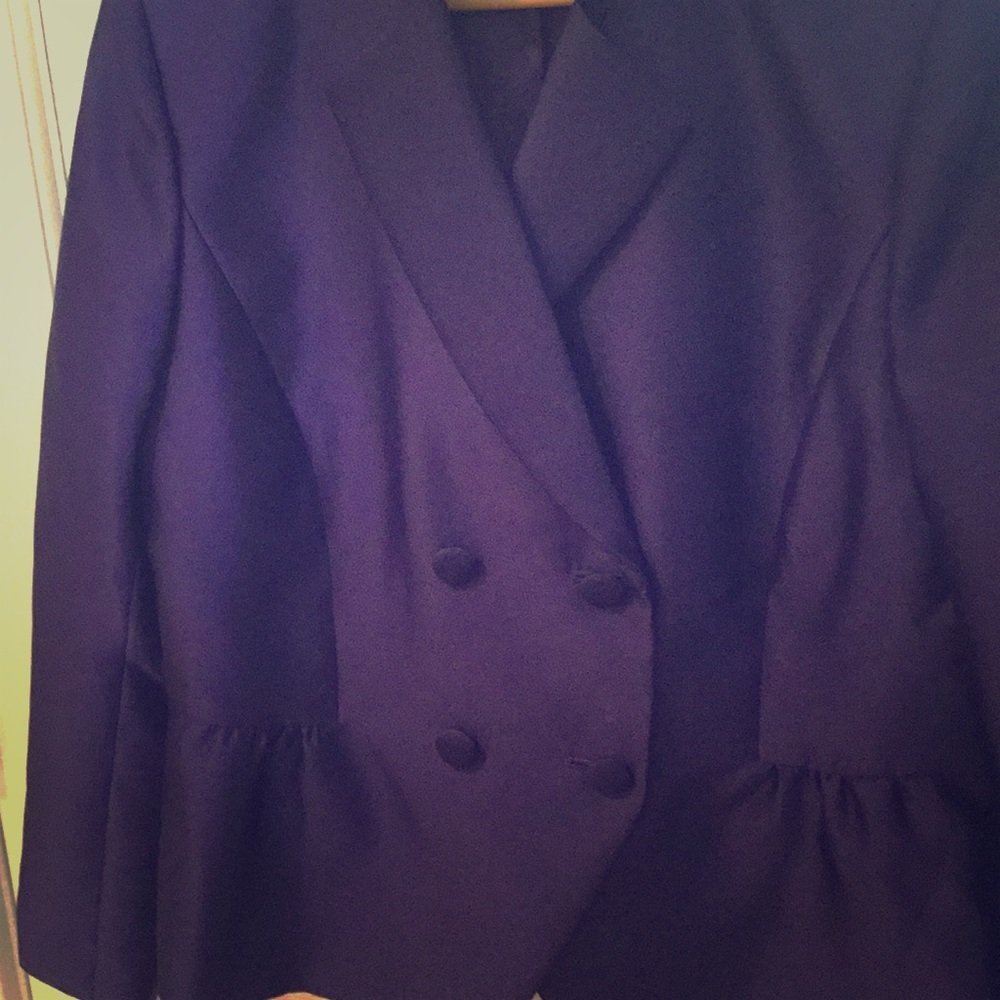 Tahari Blue Violet Skirt Suit